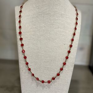 Red rhinestone chain